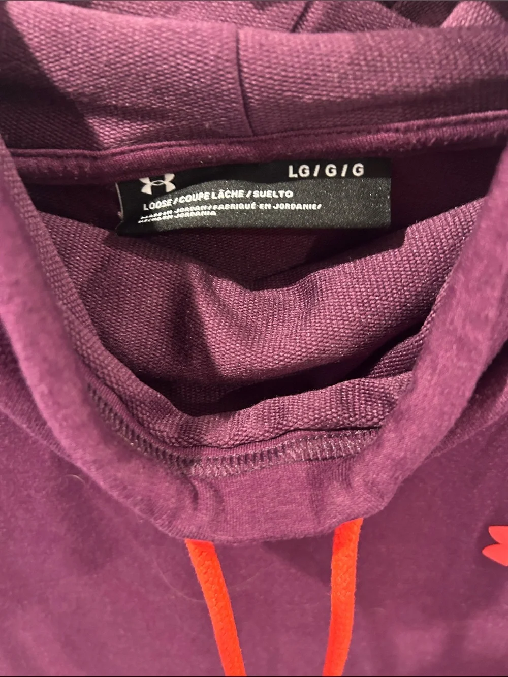 Under Armour Women's Plum Cowl Neck Pullover with Orange Accents